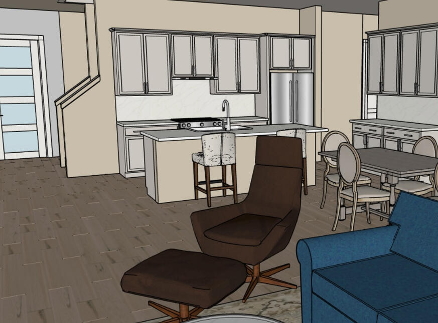 Example of the 3D model where the rendered image comes from